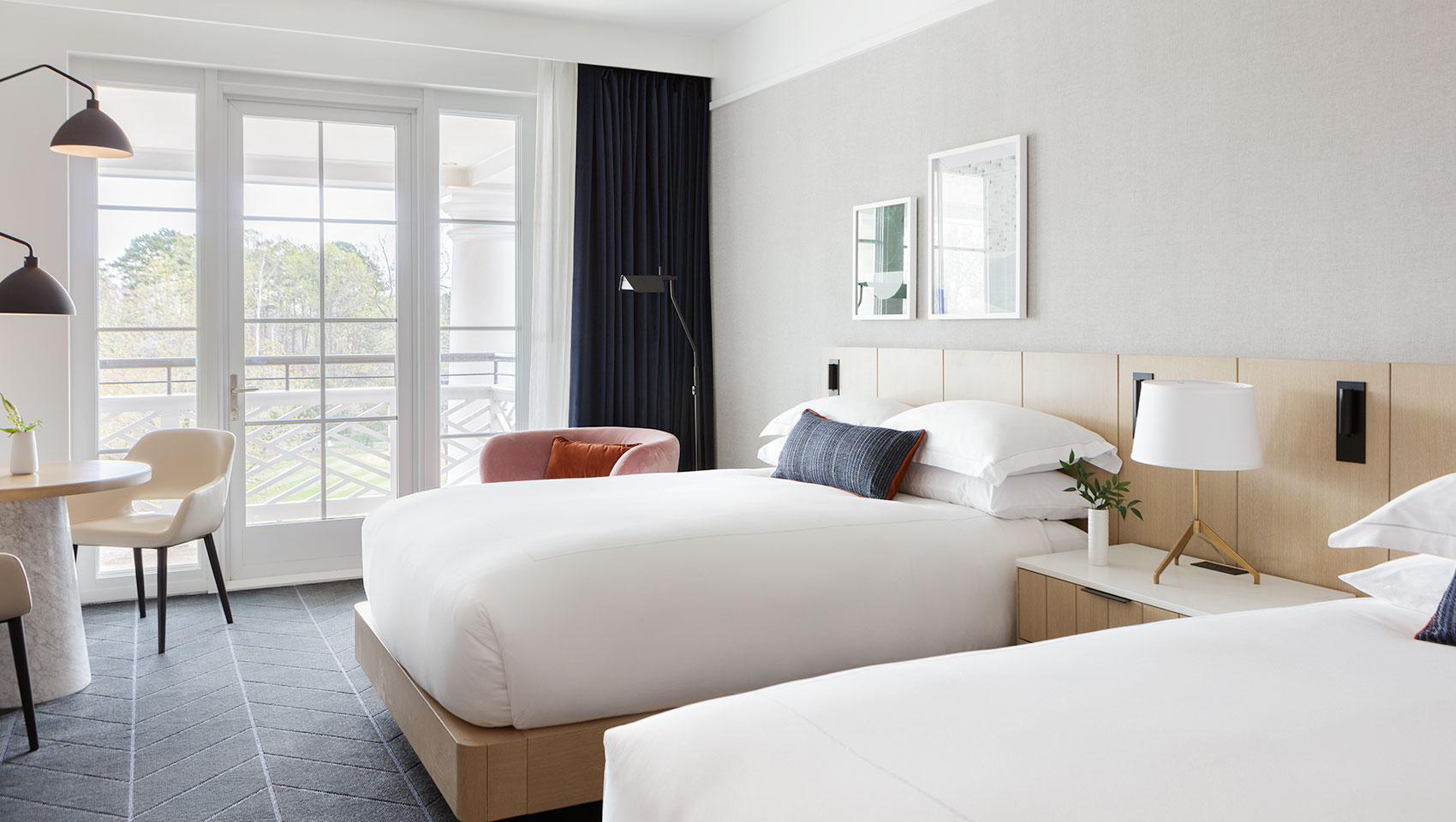 Guestroom Two Queen Beds with Balcony